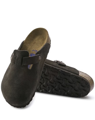 Birkenstock - Boston Suede Leather Sandal - Mocca